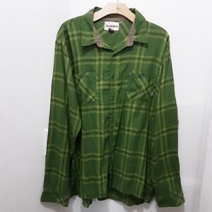 Simms Plaid Flannel Button Long Sleeve